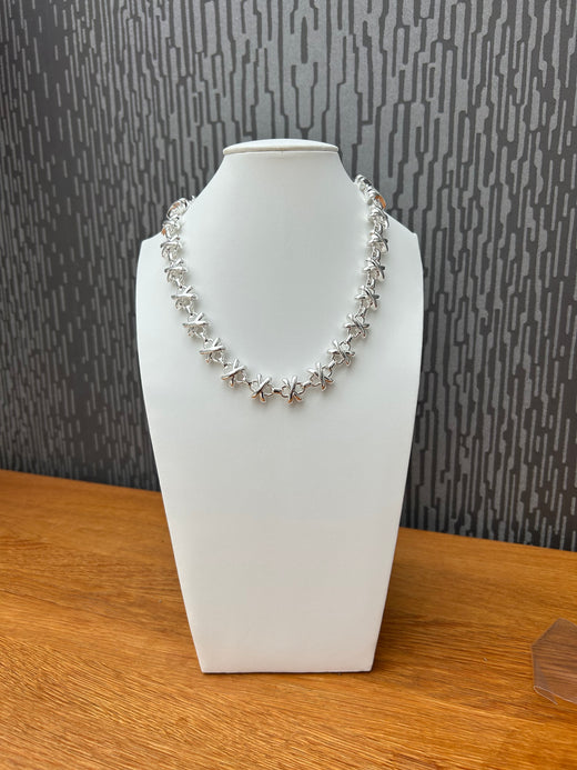 Silver Kisses Chunky Necklace