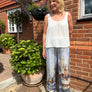 Venetian Silk like trousers M