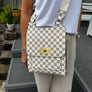 Chequered Satchel Bag