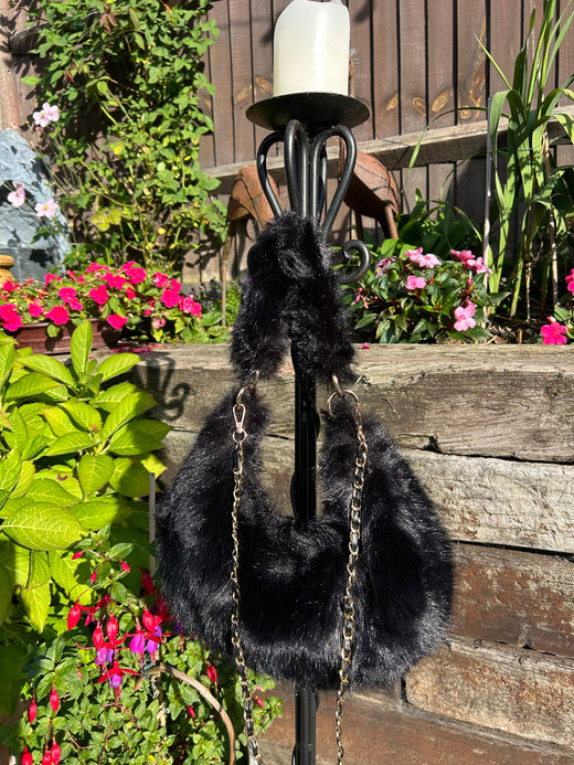 Ebony Faux Fur Bag