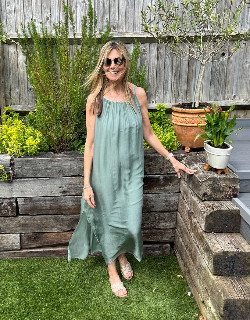 Willow Khaki Maxi Dress