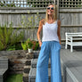Linen Trousers - Azure