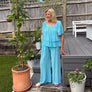 Linen Trousers - Azure