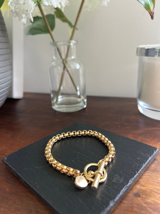 T Bar Bracelet - gold