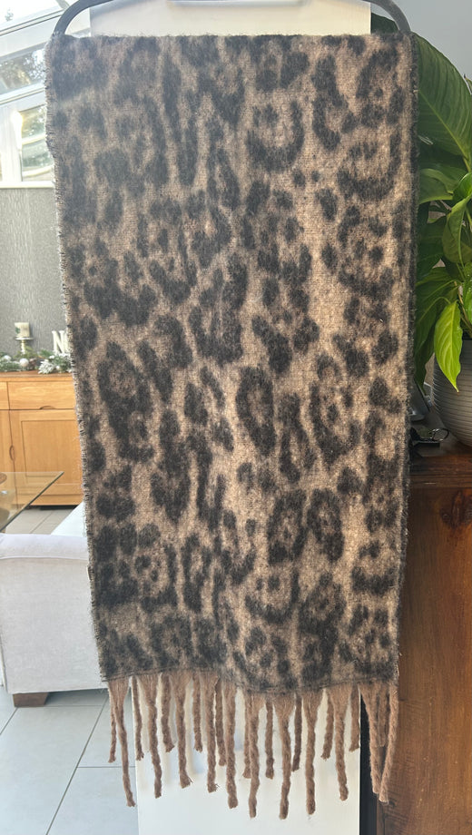 Animal Print Chunky Scarf
