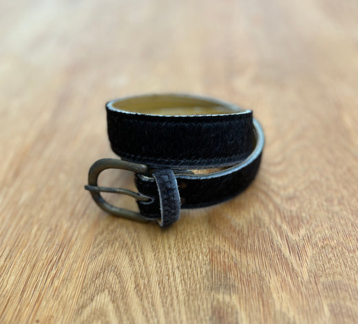 Chocolate brown leather belt