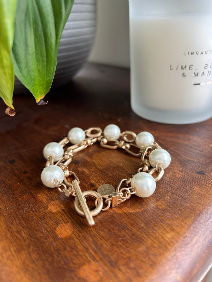 Miranda double strand with pearl bracelet
