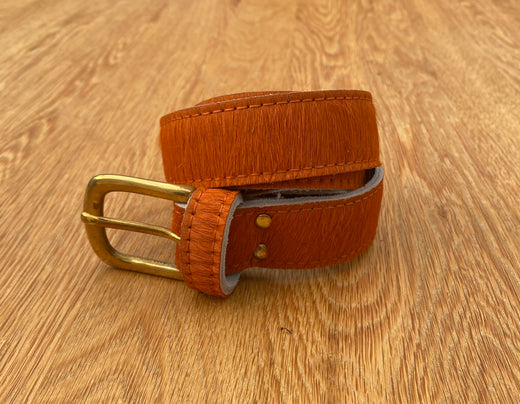 Burnt Orange Leather Belt